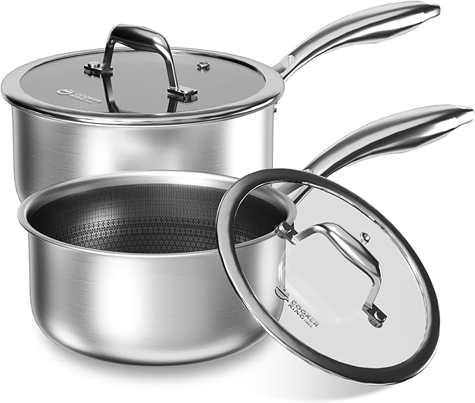 COOKER KING Sauce Pan Set, 1.5 QT & 2 QT Saucepan