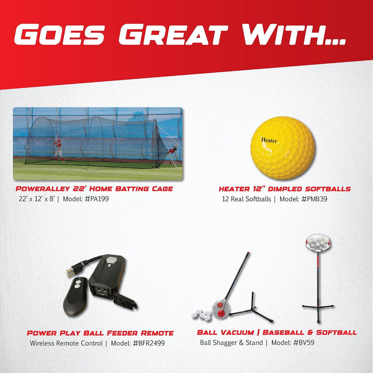 Heater Sports Softball Pitching Machine with 9 Ball Automatic Feeder