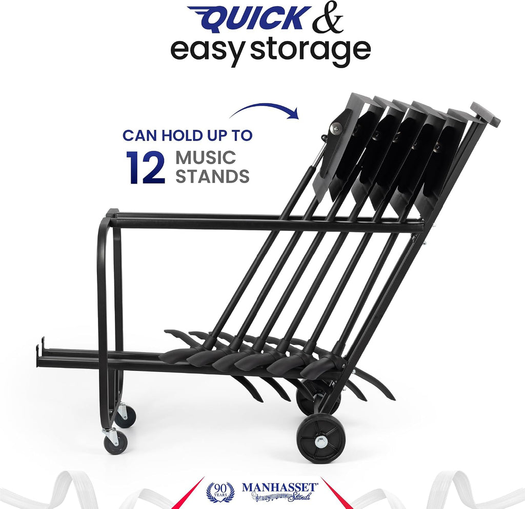 Manhasset 1920 Short Storage Cart for 12 Music Stands