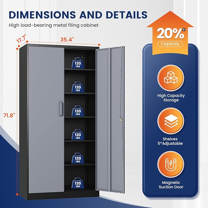 Yizosh Metal Storage Cabinet