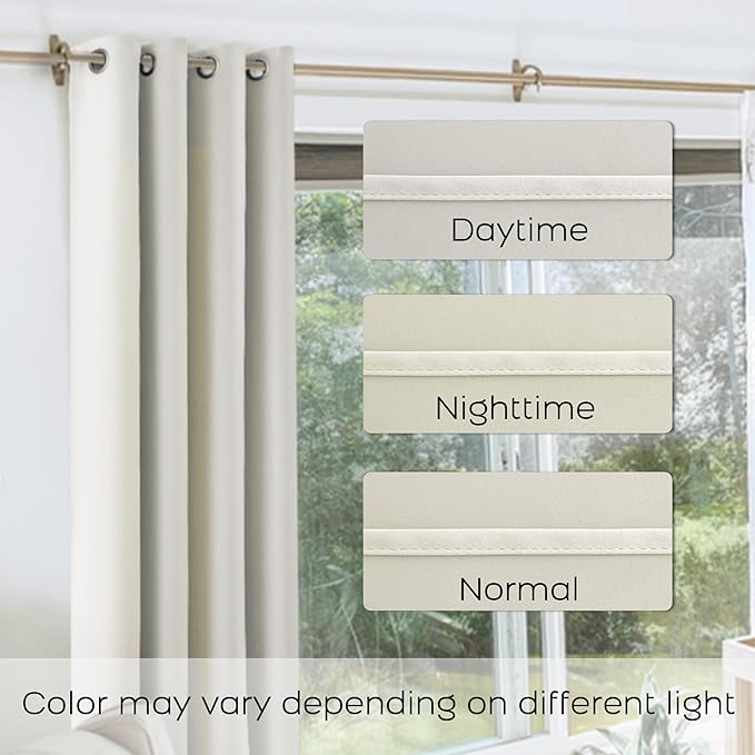 KOUFALL 60 Inch Wide Room Divider Curtains 2 Panel Set Split Privacy Sound