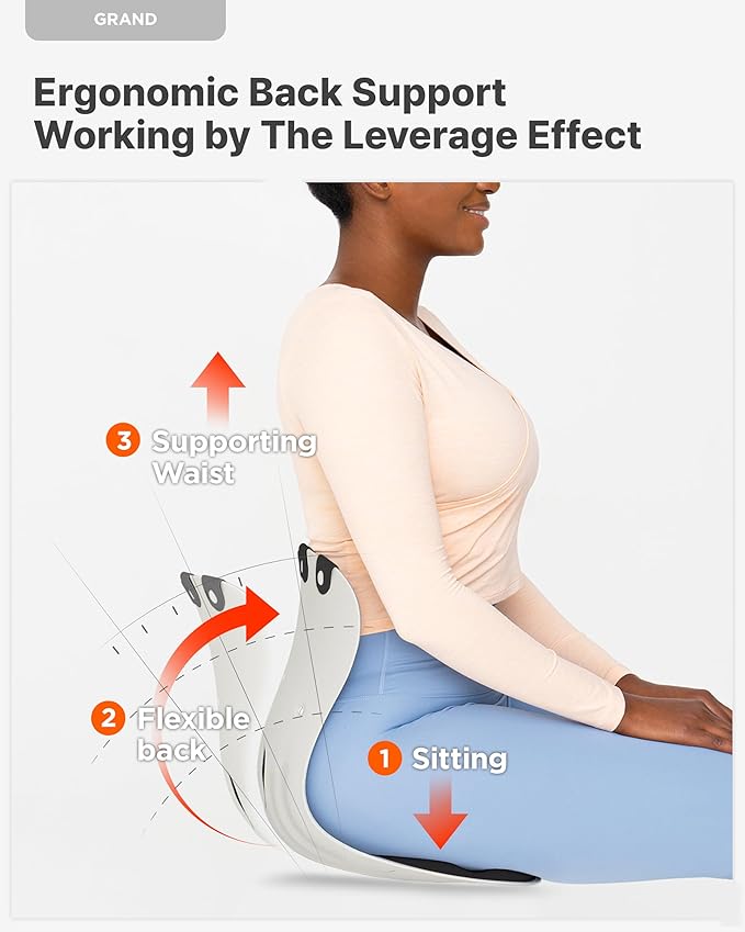 Curble GRAND 2PACK – Ergonomic Chair Back Support, Lumbar Support