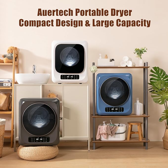 Auertech 12lbs Portable Dryer for Apartment Laundry, Portable Clothes Dryer