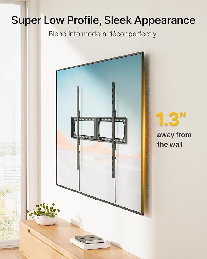 monTEK Heavy Duty XXL Fixed TV Wall Mount