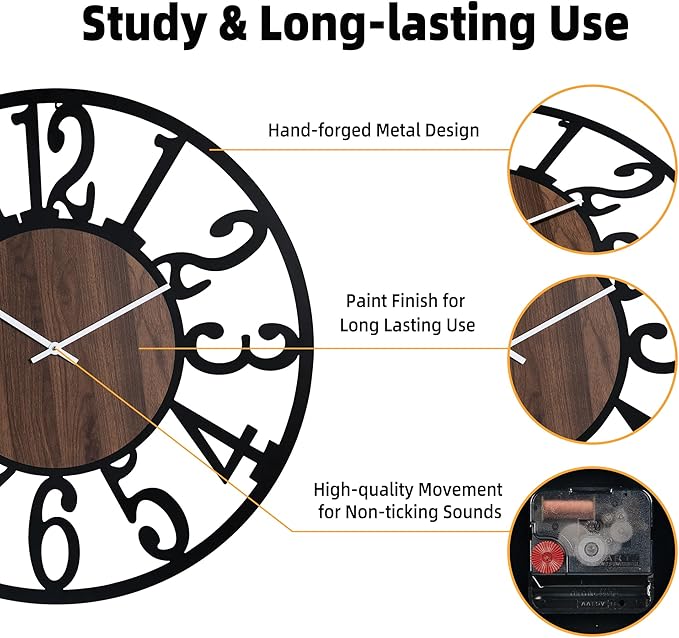 Casaformia 32'' Large Silent Wall Clock