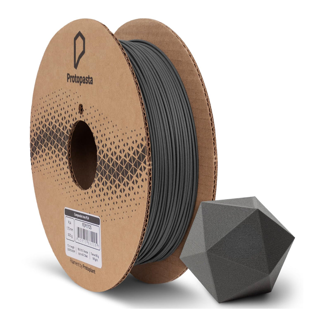 Protopasta Ferromagnetic Iron PLA 3D Printer Filament | ProtoPlant Metal-Fill...