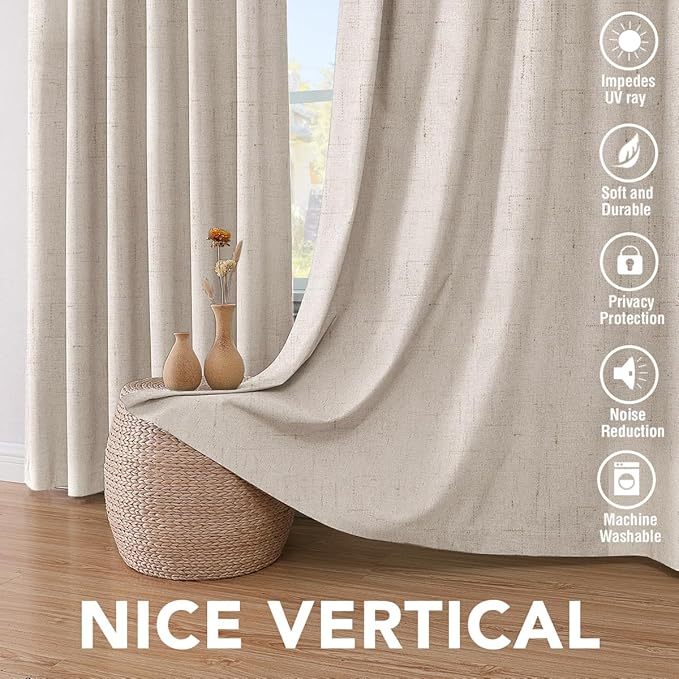 H.VERSAILTEX Polyester Blackout Curtains 96 Inches Long, 100% Absolutely
