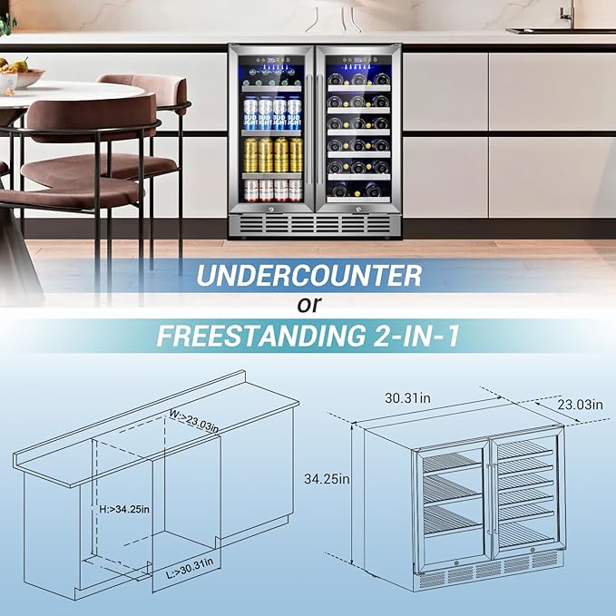 30Inch Wine and Beverage Refrigerator