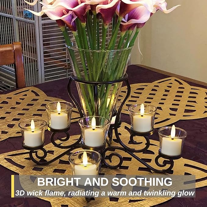 Homemory Flameless Rechargeable Tea Lights (12-Pack)