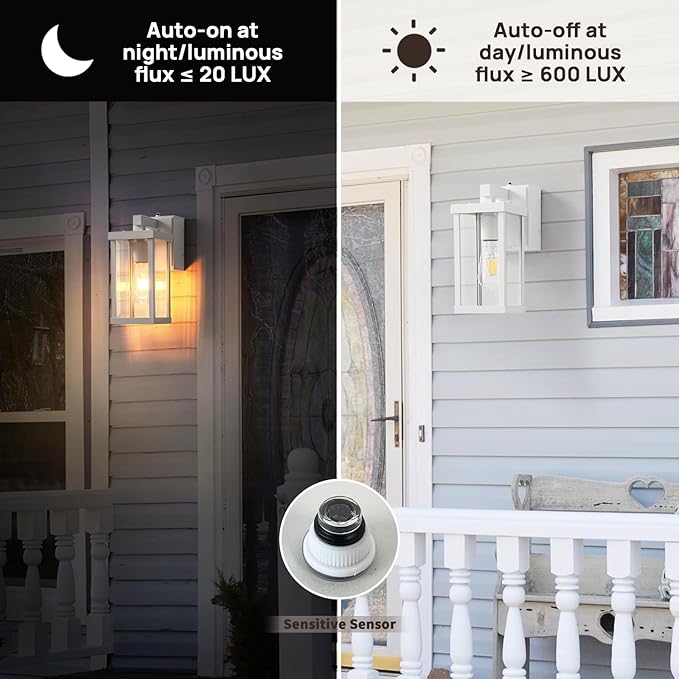 JOKAONOTL Dusk to Dawn Porch Lights