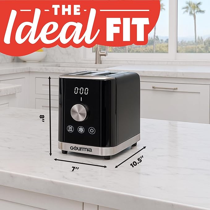 Gourmia 2 Slice Toaster – 6 Browning Levels