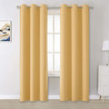 DUALIFE Butter Yellow Curtains for Bedroom Kids 84 Inches Long Room Darkening