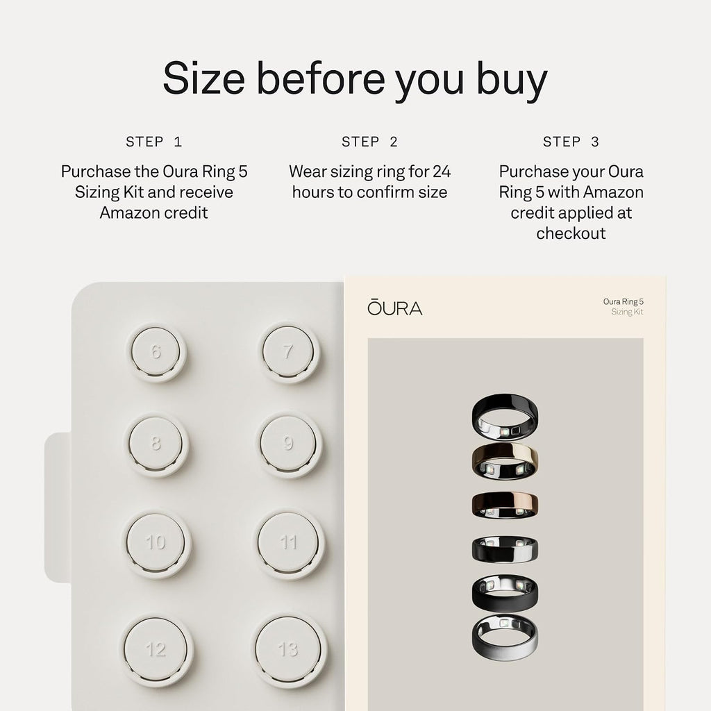 oura ring 5 smart ring - silver, package contents