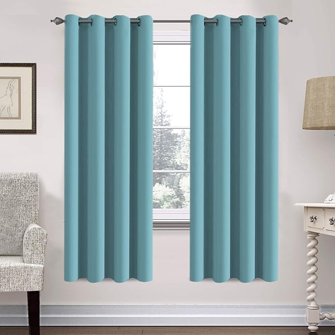 H.VERSAILTEX Insulated Thermal Blackout 52 x 72 Inch Long Curtain Panels Pair (Set of 2)