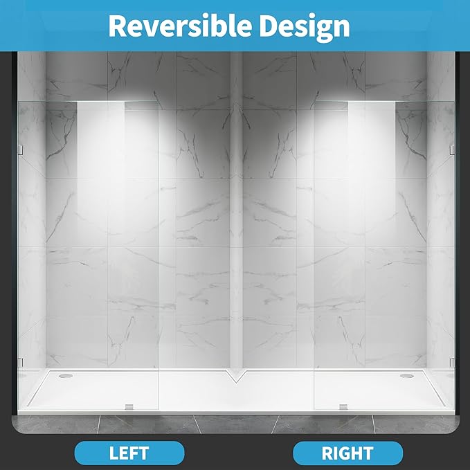 Shower Glass Panel, Frameless Walk in Shower Door