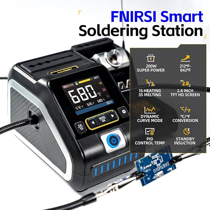 FNIRSI DWS-200 200W Precision Digital Soldering Station Kit,