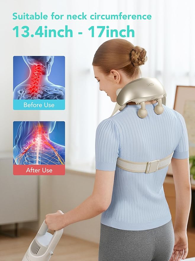 SKG Neck Massager for Pain Relief Deep Tissue Shiatsu Neck and Shoulder