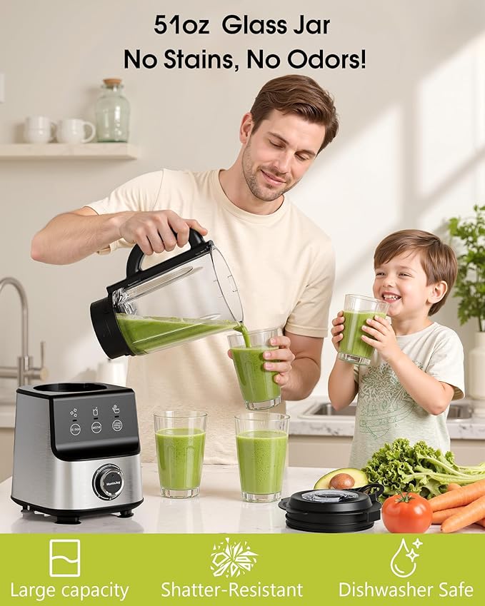 Countertop Blenders for Kitchen, 1400W Professional Blender for Smoothies