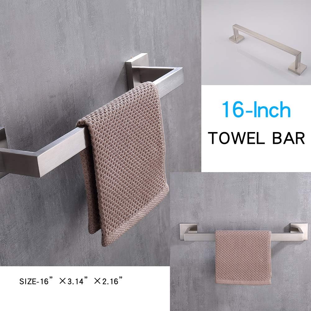 tastos 3-piece bathroom hardware set brushed nickel wall, close-up detail