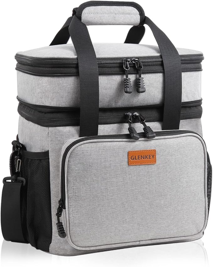 Double Decker XLarge Lunch Box, Insulated Heavy Duty Lunch Bag Waterproof