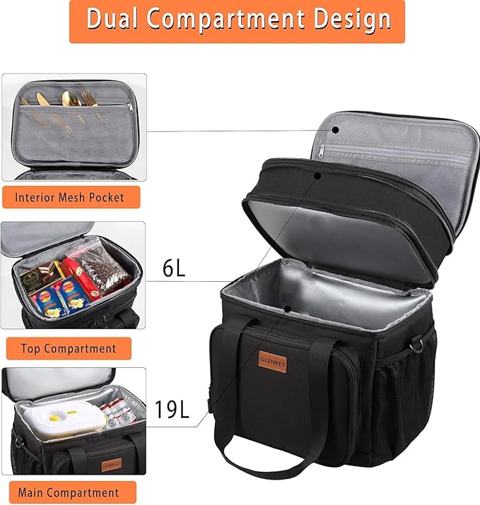 Expandable XLarge Lunch Box, Insulated Heavy Duty Lunch Bag Waterproof