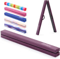 ZELUS 8' Folding Gymnastics Balance Beam, Floor Balance Beam w/Carry Handles