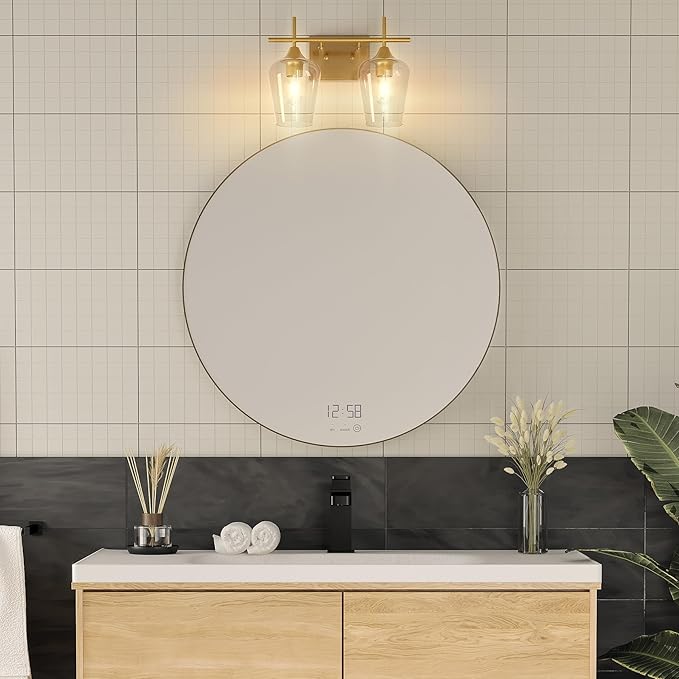 VONLUCE Bathroom Vanity Light, 2-Light Bathroom Light Fixture Over Mirror
