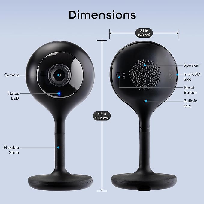 Geeni Look 2K 4MP Smart Indoor Security Camera – 1440p Ultra HD WiFi Pet & Baby