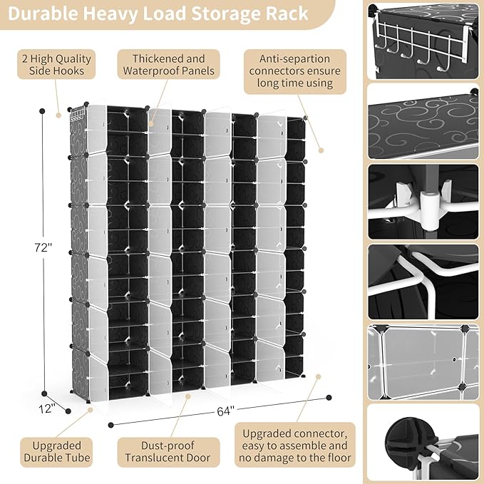 Portable Shoe Rack Organizer (96 Pairs)