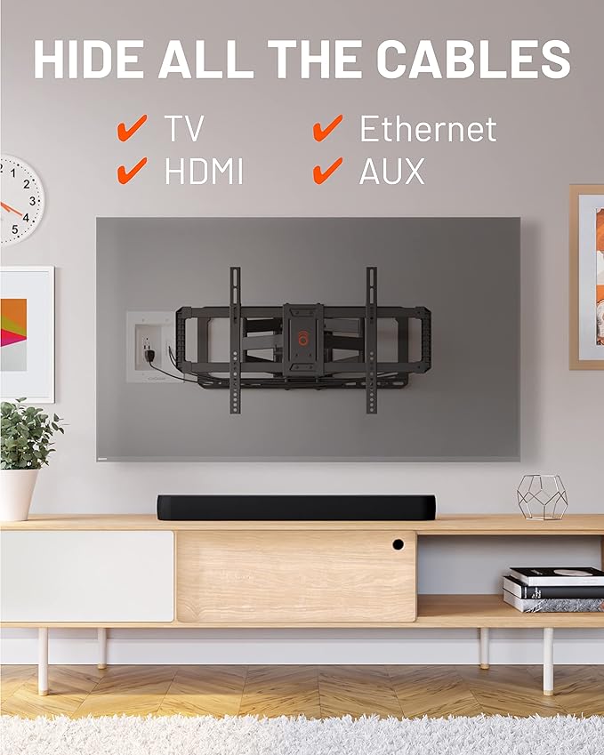 ECHOGEAR TV Cord Hider for Wall Mounted TV