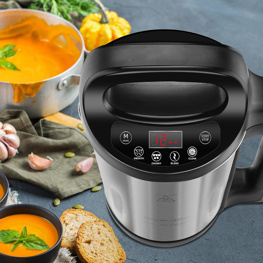 Homtone 1.6L Soup Maker Machine, Soup Maker with Smooth & Chunky Settings