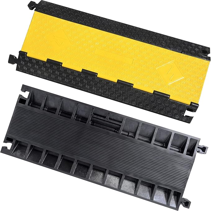 OranLite Rubber Cable Protector Ramp, Heavy Floor Cable Wire Cord Cover Speed
