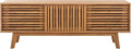 SAFAVIEH ESMA TV Stand for up to 65" Flatscreen – Oak Brown, Sliding Doors