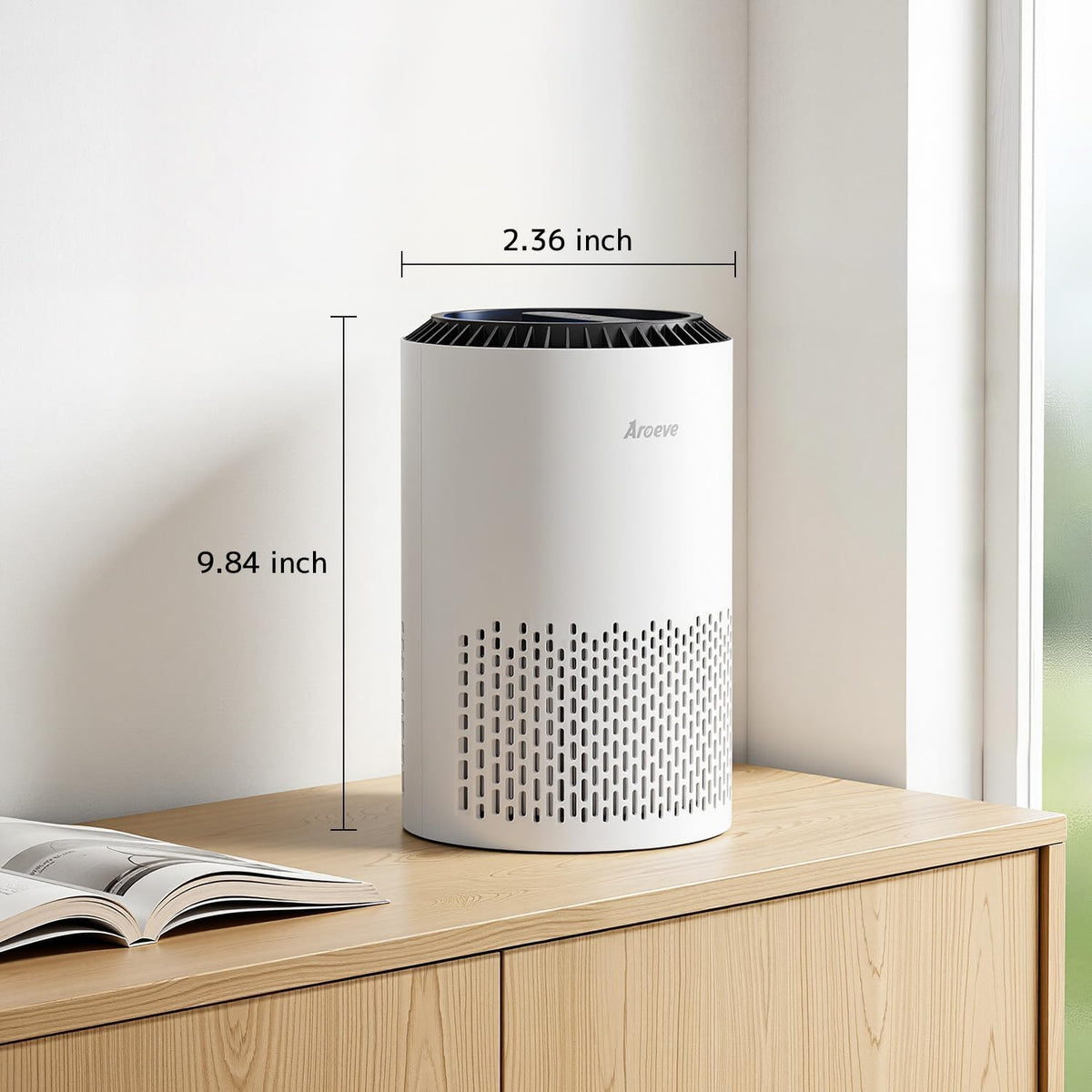 AROEVE Air Purifiers for Bedroom with Sleep Mode Speed Control-MK01A(White)