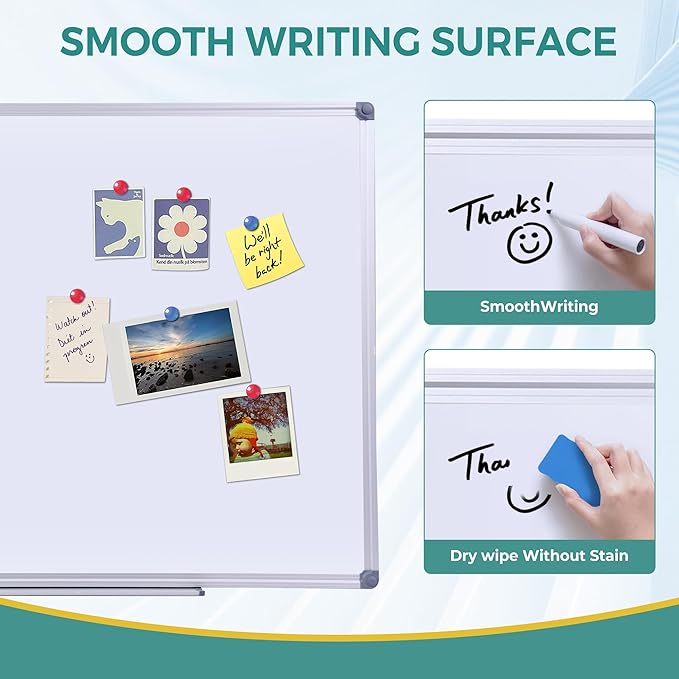 2 Pack 48 x 36 Large Magnetic Dry Erase Board
