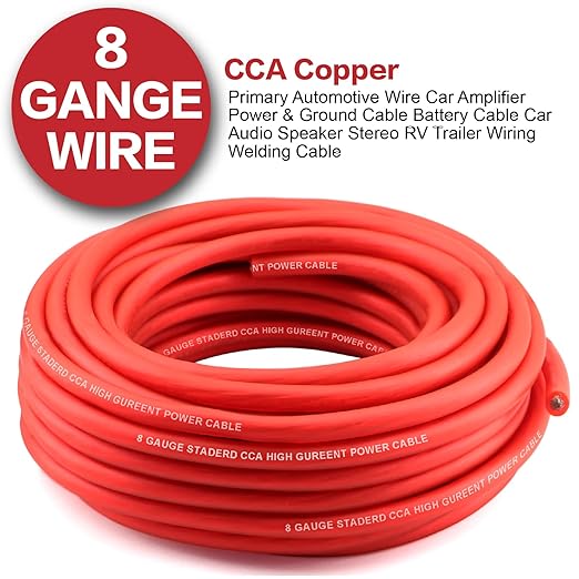 8 Gauge Wire Copper Clad Aluminum CCA (20PCS)