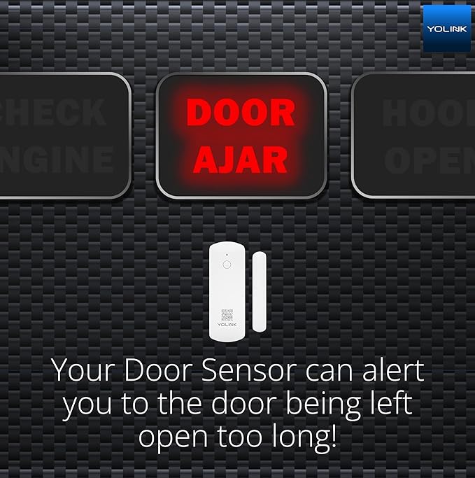 YoLinK LoRa Smart Door Sensor Starter Kit: 1/4 Mile Open-Air Range, Door (2-Pack)