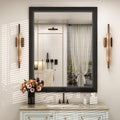 SMIROR Matte Black Bathroom Mirror