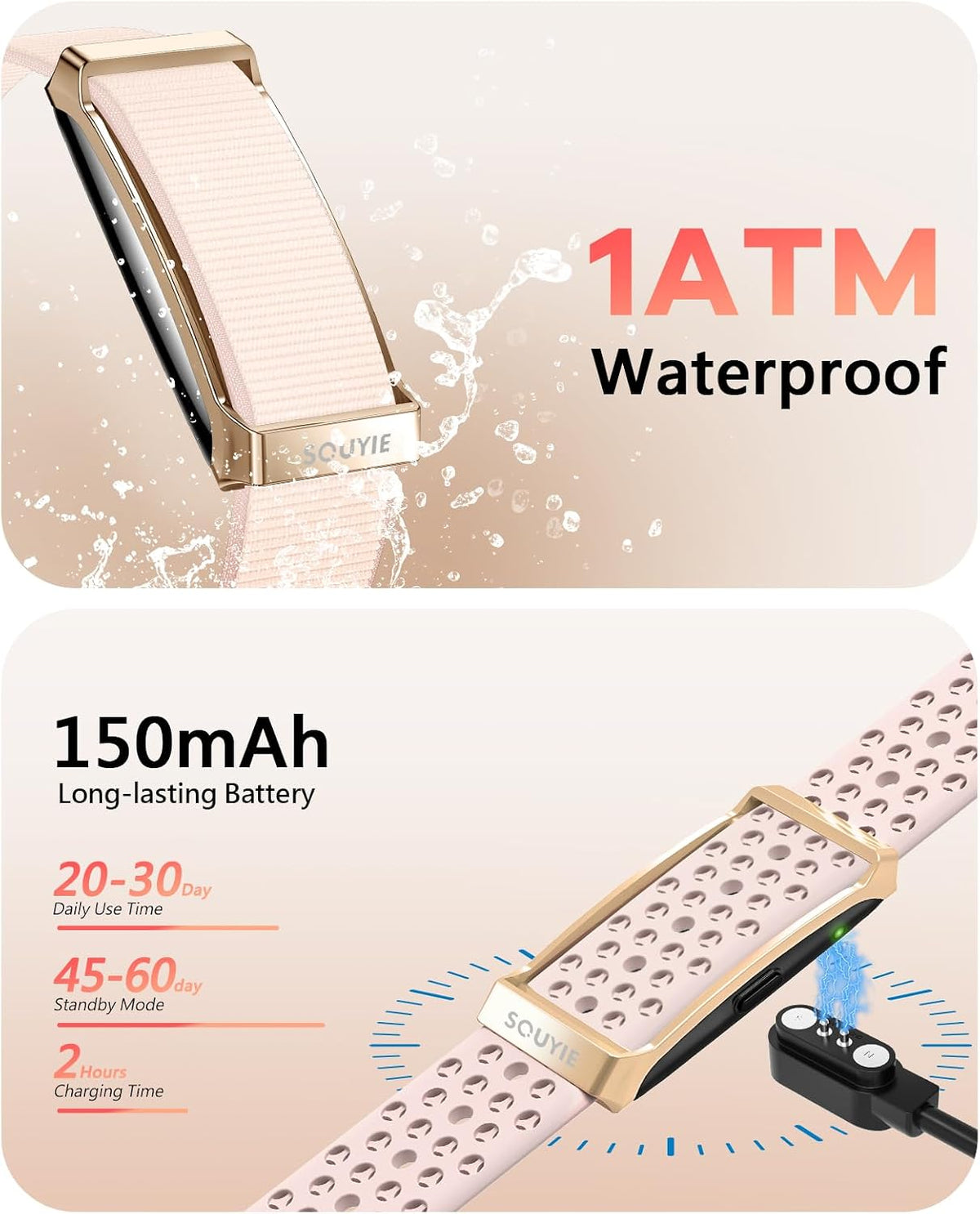 smart bracelet for women, 24/7 wearable health activity, package contents
