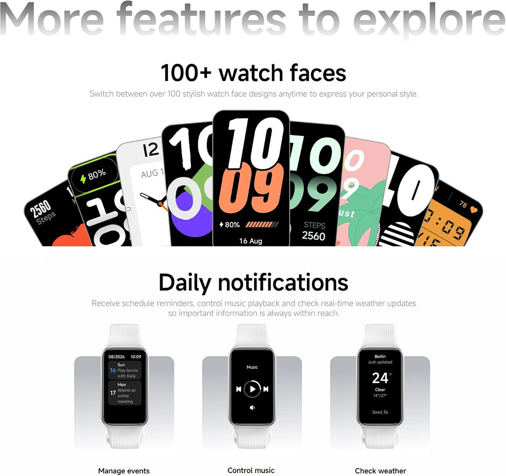 xiaomi smart band 11 active fitness tracker, 1.47", front angle view