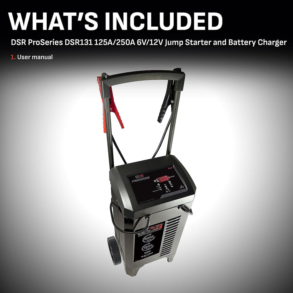 schumacher electric wheeled 6a car battery charger &, side view