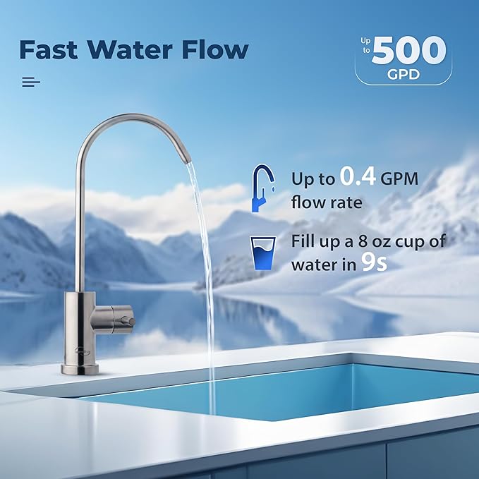 iSpring RO500-BN, NSF Certified Tankless RO Reverse Osmosis Water Filtration