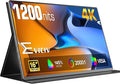 EVICIV Portable Monitor 4K 1200 Nits, 3840 * 2400 UHD, 1MS FreeSync, 2000:1