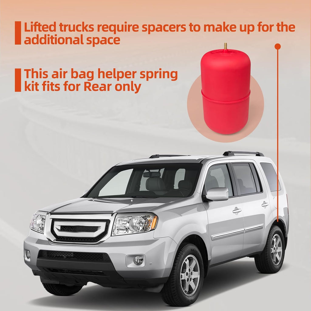 air spring bag suspension kit compatible with 2005-2012 showing dimensions