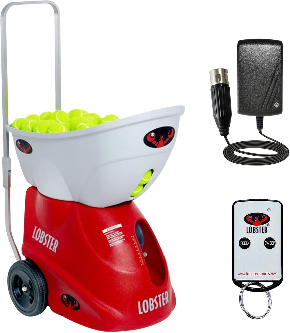 LOBSTER Sports Elite Tennis Ball Machine - Auto Portable Tennis Ball Launcher...