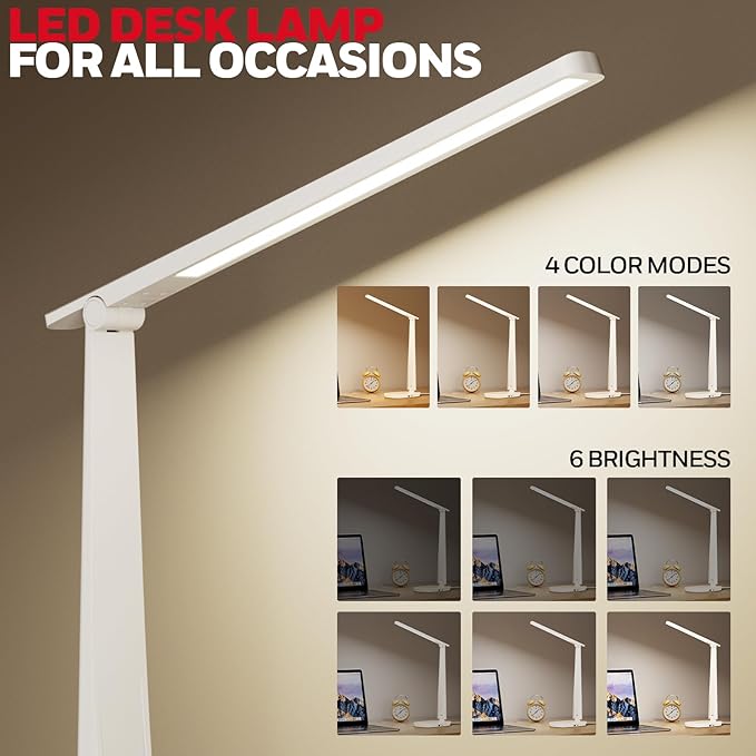 Honeywell LED Desk Lamp for Home Office, Eye-Caring Light