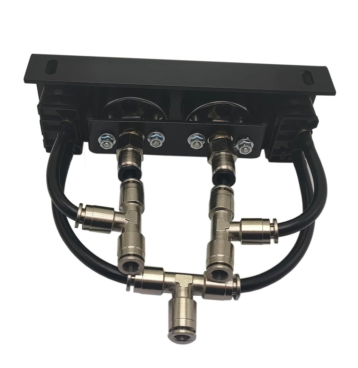 NYSUS Dual Air Gauge Controller Panel Paddle Valve Gauge with Paddle Switch for Air Suspension Kit Controller (Paddle Valve)