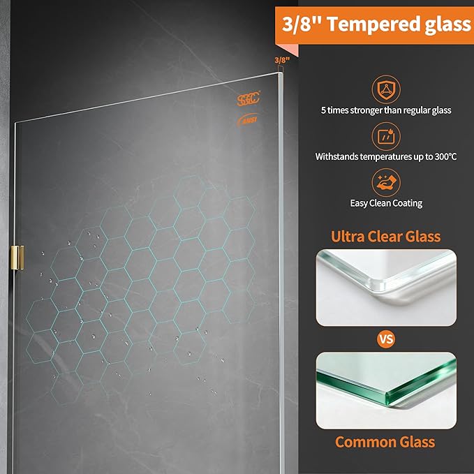 Shower Glass Panel, Fixed Shower Screen Panel