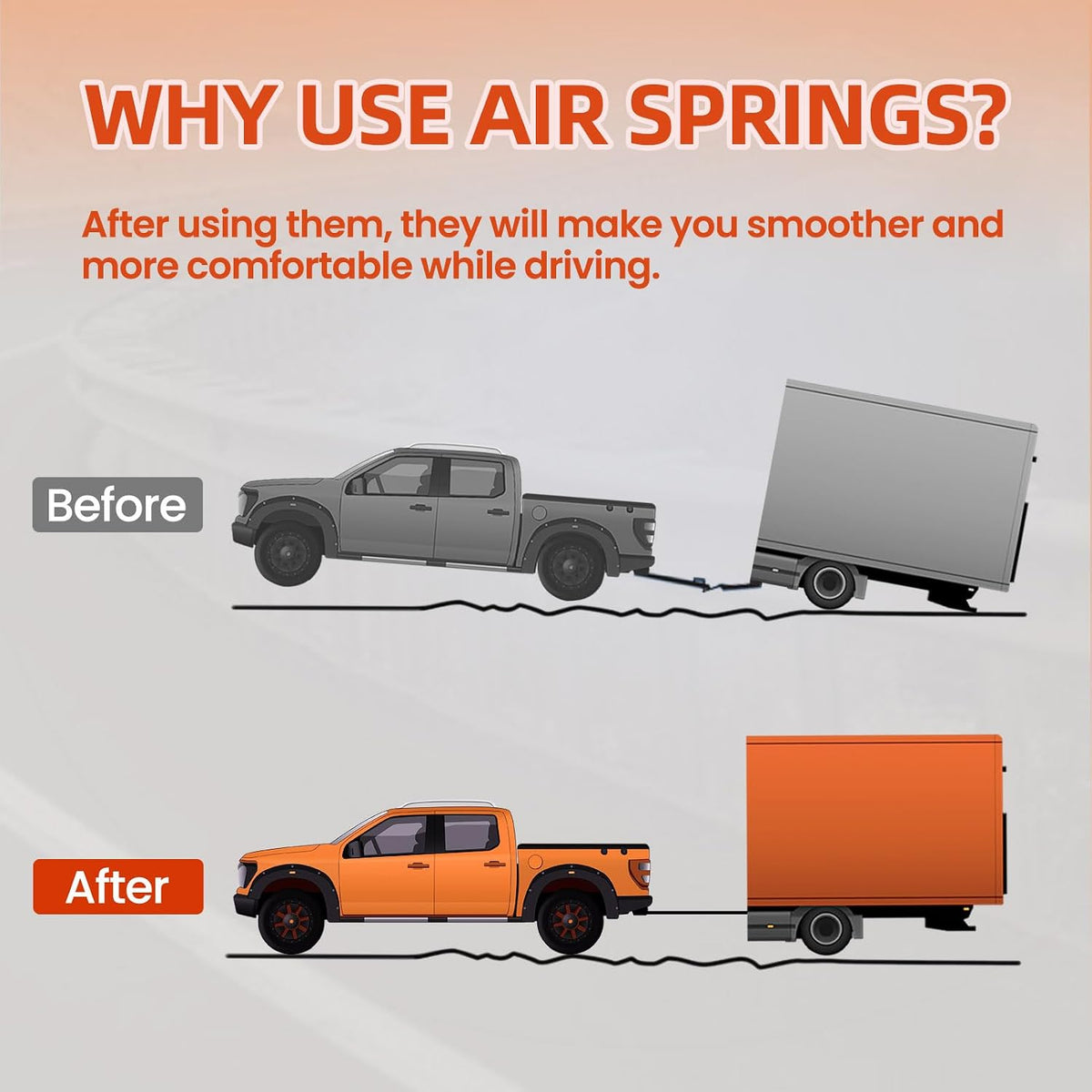 rear air spring bag suspension kit for ram, package contents