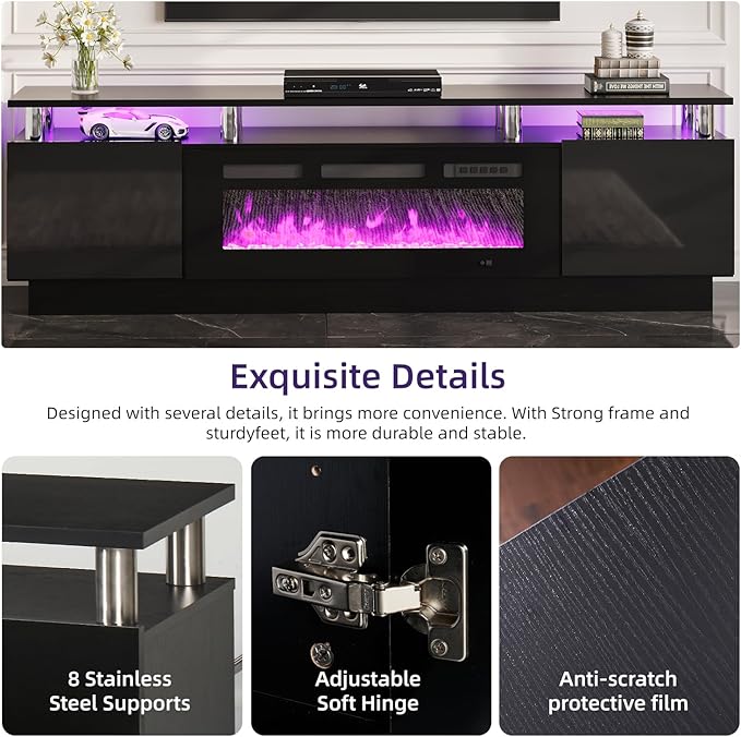 oneinmil Fireplace TV Stand